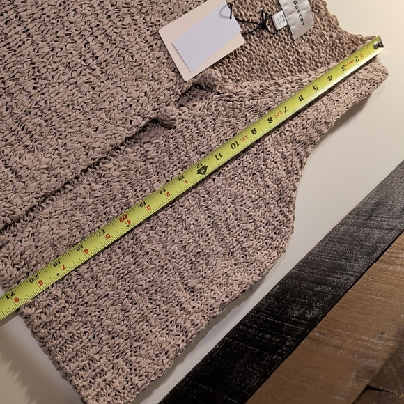 Industry Knit V-Neck Button-Front  Vest - Beige Size M 73% Cotton - Picture 10 of 12